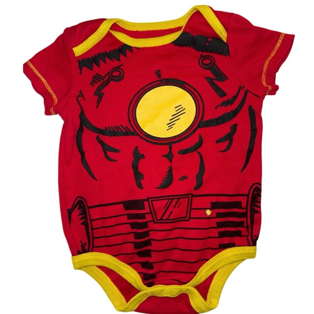 Iron Man Marvel Baby Romper Bodysuit One Piece Costume 6-9 m Red Tony Stark